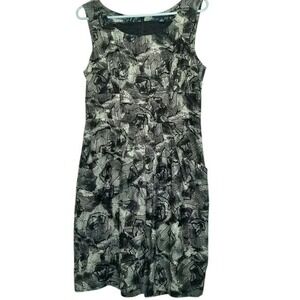 Banana Republic Dress Sleeveless Sheath Abstract Print Career Black‎ 10  
Office